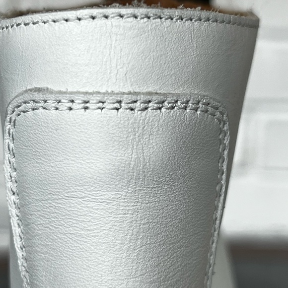 Zadig & Voltaire White Pull on Studded Boots Stack Heel worn once. - Picture 12 of 12